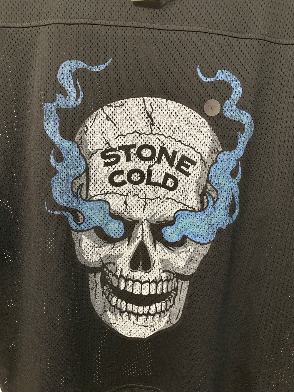 NWT WWE Stone Cold Steve Austin The Texas Rattlesnake V Neck Black Mesh Jersey - Picture 5 of 8